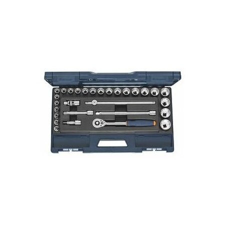 Garant 29 Pc 1/2 inch Drive Socket Set, 12 pt, 8 mm to 34 mm 637912 12